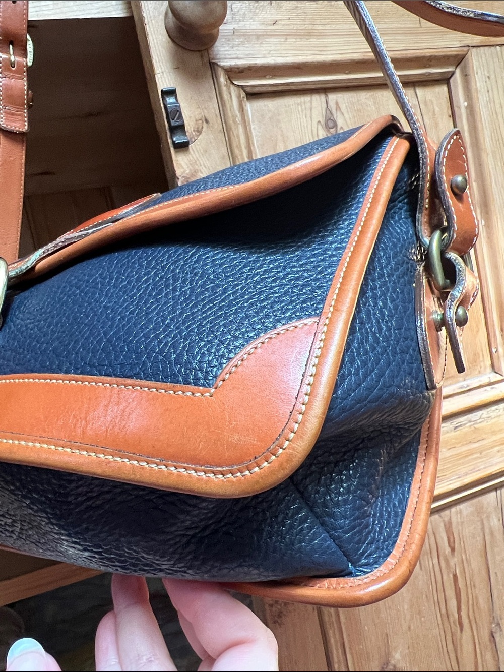 Dooney & Bourke Surry All Weather Leather Navy Crossbody - Picture 4 of 13